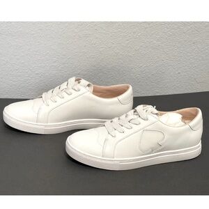 Kate Spade White Leather Sneakers Size 8.5. NWOT.
